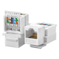 Miniatyrbillede 5 af 5: RJ45 Cat6 UTP Keystone hunstik stikadapter Internet N White onesize