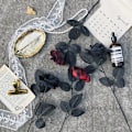 Miniatyrbillede 5 af 5: Gothic Black Rose kunstige blomster Simuleringsblomster Valenti Red one size