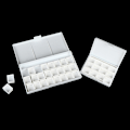Miniatyrbillede 2 af 5: 12/24Grid Akvarel Palette Tom Palette Paint Bakke Box + 12/ White 24Pcs