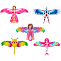 Miniatyrbilde 6 av 8: Flygende Drager Leke Butterfly Mermaid Papegøye Ørn Drager Med Håndtak A