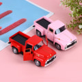 Miniatyrbild 4 av 8: Klassisk pickupbil 1/32 Skrämselmodell Simulering Alloy Diecasts P Red One size