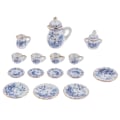 Miniatyrbillede 4 af 8: 15 stk. 1:12 dukkehus miniature service i porcelæn One Size