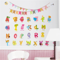 Miniatyrbillede 2 af 5: Tegnefilm Animal Alphabet Wall Stickers Aftagelig Baby Nursery De Multi 30*60cm