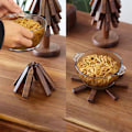 Miniatyrbillede 5 af 8: Træ Trivetter til Varme Retter Isoleringspude Træform Trivet C