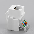 Miniatyrbillede 4 af 5: RJ45 Cat6 UTP Keystone hunstik stikadapter Internet N White onesize