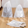 Miniatyrbillede 5 af 8: 10 stk Sko Opbevaringstaske Skab Organizer Non-woven Rejse Porta White 10pcs 32*38cm