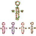 Miniatyrbilde 5 av 8: 4 stk/sett Hawaiian Flower Leis Garland-kjede DIY-dekorasjon F 10 One Size