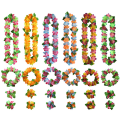 Miniatyrbilde 3 av 8: 4 stk/sett Hawaiian Flower Leis Garland-kjede DIY-dekorasjon F 4 One Size