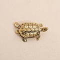 Miniatyrbillede 6 af 8: Retro Messing Skildpadde Statue Desktop Ornamenter Solid Kobber Turt Gold one size