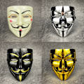 Miniatyrbild 7 av 7: Vendetta Hacker Mask Anonym julfest present till vuxen K A12 one size