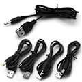 Pikkukuva 3 / 5: USB -portti 2,5 3,5 4,0 5,5 mm 5 V DC Barrel Jack Power Cor Black DC5.5 5.5X2.1mm