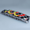 Pikkukuva 5 / 5: Twisty Cubo Cube Classic Lelut Cube Puzzle Lingao 8 Panels Foldi Multicolor One Size