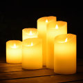 Miniatyrbilde 1 av 5: LED stearinlys Flammefri elektronisk stearinlys Nattlampe Bryllup White 7.5cm