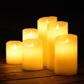 Miniatyrbillede 1 af 5: LED stearinlys Flammefri elektronisk stearinlys Natlampe Bryllup White 12.5cm