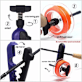 Miniatyrbillede 3 af 8: Fiskeredskaber Bærbar fiskelineopruller Reel Line Spooler hi Black Red one size