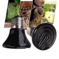 Miniatyrbilde 5 av 5: 20/60/100W Pet varmepære mini infrarød keramikk for reptil p Black 100W