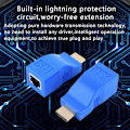 Miniatyrbillede 2 af 5: 4 stk 1080P HDMI Extender til RJ45 Over Cat 6 Network LAN Etherne Blue 4pcs