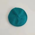 Modebebistickad Beret Hatt Solid Färg Barn Varm Lake blue