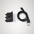 Miniatyrbild 6 av 7: 2400mAh uppladdningsbart backup-batteripaket med USB kabel för XBO Black onesize