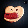 Miniatyrbillede 7 af 8: Et kram fra mit hjerte til dig Håndlavet træskærerarbejde Loving Heart A3 one size