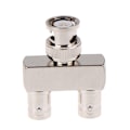 Miniatyrbillede 5 af 5: 1 stk BNC hanstik til 2X BNC hunstik Y splitter RF adapter one  size