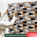 Miniatyrbild 1 av 7: 3D självhäftande vattentät väggdekal i tegelform Badrum H Multicolor 10Pcs