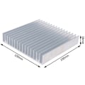 Miniatyrbilde 1 av 5: Ekstrudert aluminiumskjøler for høyeffekt LED IC Chip Cooler Ra Silver 100×100×18mm