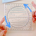 Pikkukuva 4 / 5: Kulmageometrinen piirustusmalli Circle Maker -piirustusviivain Mul Clear A1