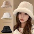Miniatyrbilde 3 av 8: Vinter Vindtett Varmt Fluffy Kvinners Mote Ensfarget Plysj Coffee