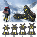 Miniatyrbillede 8 af 8: 10-studs Snow Ice Claw Klatring Anti-Slip Spikes Grips Crampon C black XL