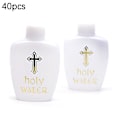 Miniatyrbillede 1 af 8: 40 stk 60ml Creative Jesus Cross Pattern Holy Water Bottle Refil 40PCS