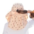 Miniatyrbilde 7 av 8: Kvinnelig sommersolhatt UV-beskyttelse Avtakbar ansiktsnetting hals Fl Khaki one size