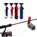 Miniatyrbillede 2 af 8: Fiskeredskaber Bærbar fiskelineopruller Reel Line Spooler hi White Red one size