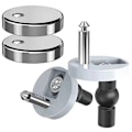 Pikkukuva 1 / 5: 2 kpl WC-istuimen saranat Top Fix saranapaketin kiinnikkeet Vaihto Silver onesize