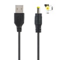 Pikkukuva 1 / 5: USB -portti 2,5 3,5 4,0 5,5 mm 5 V DC Barrel Jack Power Cor Black DC4.0 4.0*1.7mm