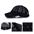Pikkukuva 2 / 8: Kesä mesh baseball cap miehille Säädettävät hengittävät lippalakit miesten White onesize