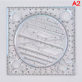 Pikkukuva 1 / 5: Kulmageometrinen piirustusmalli Circle Maker -piirustusviivain Mul Clear A2