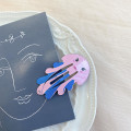 Miniatyrbilde 1 av 4: 10 stk. Hårspenner med trykk av maneter Jenter Barrettes Hårnåler for barn Tilbehør Pink
