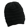 Miniatyrbillede 3 af 4: Vinterstrikkede Beanies til Kvinder, Silke Satinforet Tyk Hue Blød Strækbar Kabelstrikket Varm Slouchy Beanie Hue Deep Gray