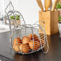 Miniatyrbild 3 av 3: Metalläggkorg Ägg Krom metalläggkorg