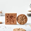 Miniatyrbild 1 av 4: Träbakform Bärbar Kakform Ros Kakform Trä Pepparkaka Småkakor Rose