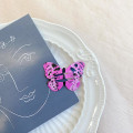 Miniatyrbilde 1 av 4: 10 stk. Gule Sommerfugl Hårspenner Jenter Barrettes Barn Hårnåler Tilbehør Rose Red