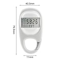 Miniatyrbild 5 av 5: 3D Digital Enkel Stegräknare med Clip-On Funktion White