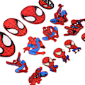 Miniatyrbillede 2 af 4: 20 stk. Spiderman strygemærker broderede applikationer til jeansjakker, tøj, håndtasker, sko, kasketter til børn og voksne