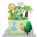 Miniatyrbilde 5 av 5: Dinosaur Tallkake Topper (0-9) - Dinosaur Bursdagsdekorasjon, Jungel Bursdagskake Topper, Gutter Jenter Baby Shower Dinosaur Tema