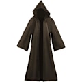 Miniatyrbillede 1 af 5: Sort kappe med hætte til voksne og børn, Unisex vampyrkappe, Darth Vader kostume, Halloween kostume, Heksekappe, Jedi kjole, Lang kappe til Halloween