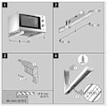 Miniatyrbillede 5 af 5: Foldbar Vægbeslag til Mikrobølgeovn - Hvid