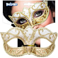 Miniatyrbilde 4 av 5: Venice Felina øyemaske, gull, elastisk, ornamenter, maskeradeball, Venezia, karneval, temafest, kostyme
