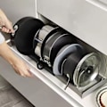 Miniatyrbillede 4 af 5: Drawerstore - Udtrækkelig organizer til køkkenudstyr, op til 6 rum, plastik, grå