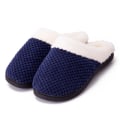 Miniatyrbilde 1 av 4: Tøfler med Memory Foam for Kvinner Komfortable Varme Koselige Sklisikre navy blue 38 39